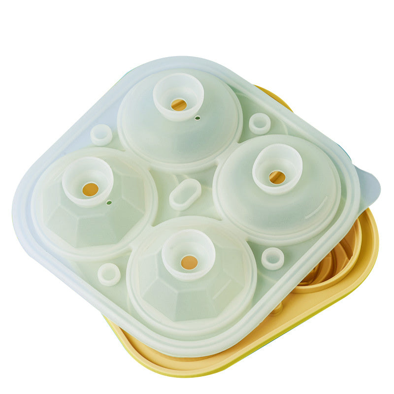 Ice Cube Tray; 2.5inch Ice Cube Molds; 2 Cavity Silicone Rose & 2 Diamond Ice Ball Maker