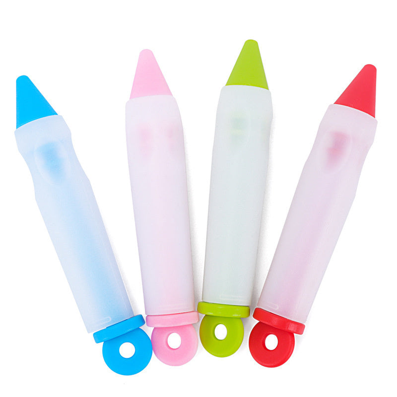 Food Writing Decorating Pen, Nozzle Tool Squeeze Cream Chocolate Cupcakes Piping Icing Cake Dessert Pen Baking Gun
