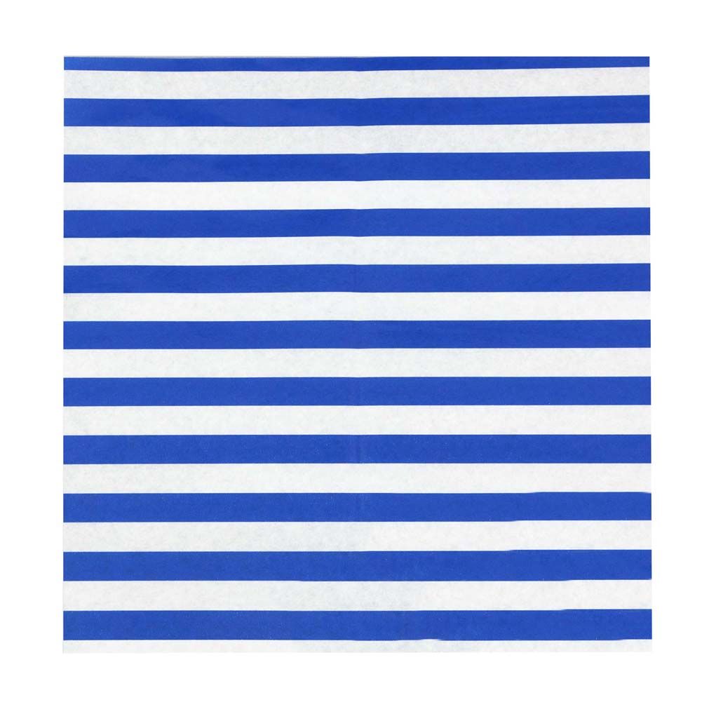 200 Pcs Baking Papers Grease-Proof Wax Papers Hamburger Papers [Blue Stripes]