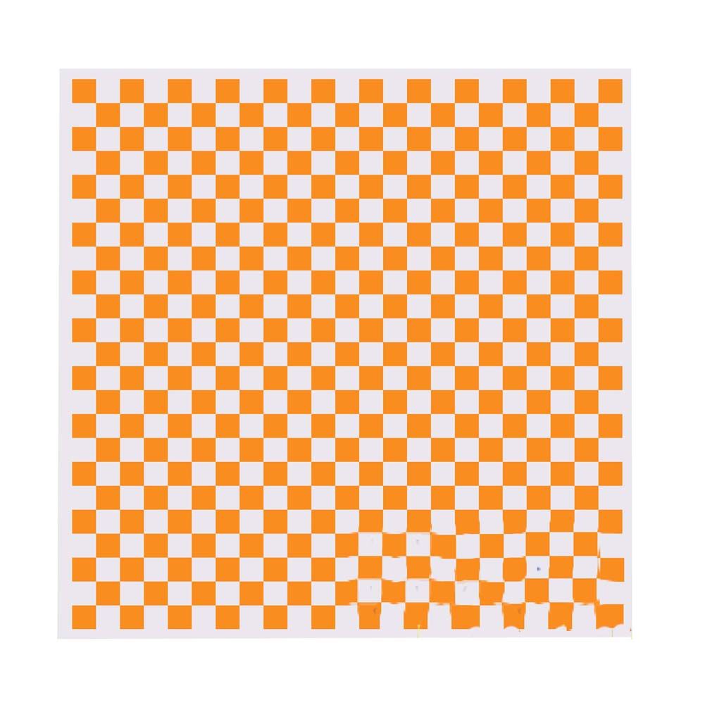 200 Pcs Baking Papers Grease-Proof Wax Papers Hamburger Papers [Orange Lattice]