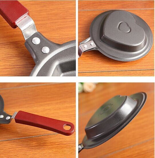 Lovely Heart Shaped Pan Fried Egg Frying Pans Mini Cook Non Stick